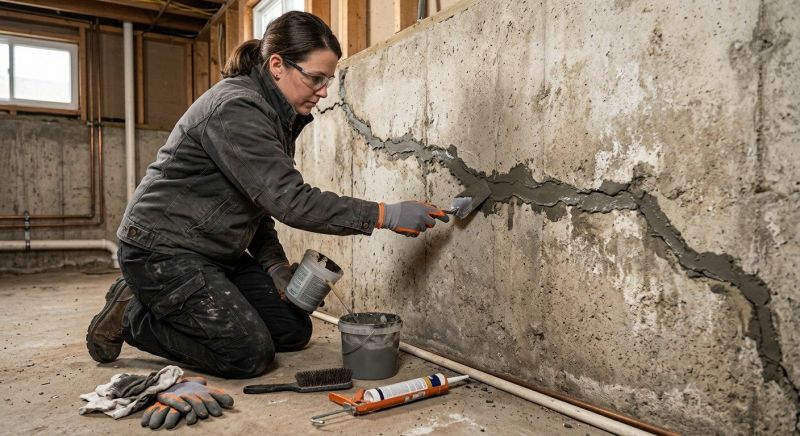 Cracked Basement Floor Repair in Glen Allen, VA