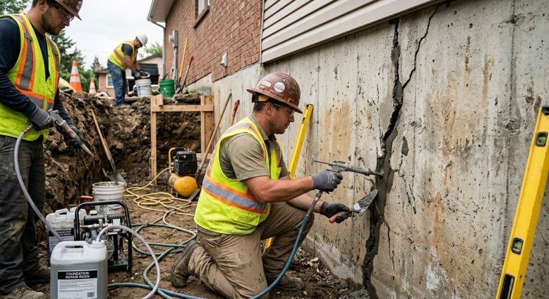 Cracked Foundation Repair in Goochland County, VA