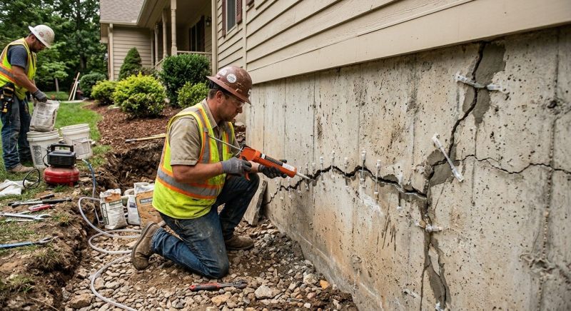 Cracked Foundation Repair in King William County, VA