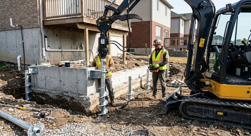 Helical Piers Installation in Glen Allen, VA