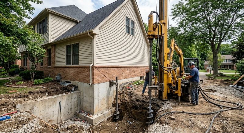 Helical Piers Installation in Glen Allen, VA