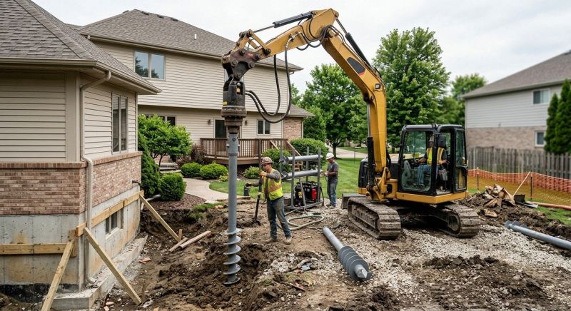 Helical Pile Installation in Glen Allen, VA