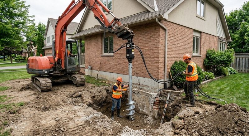 Helical Pile Installation in Glen Allen, VA