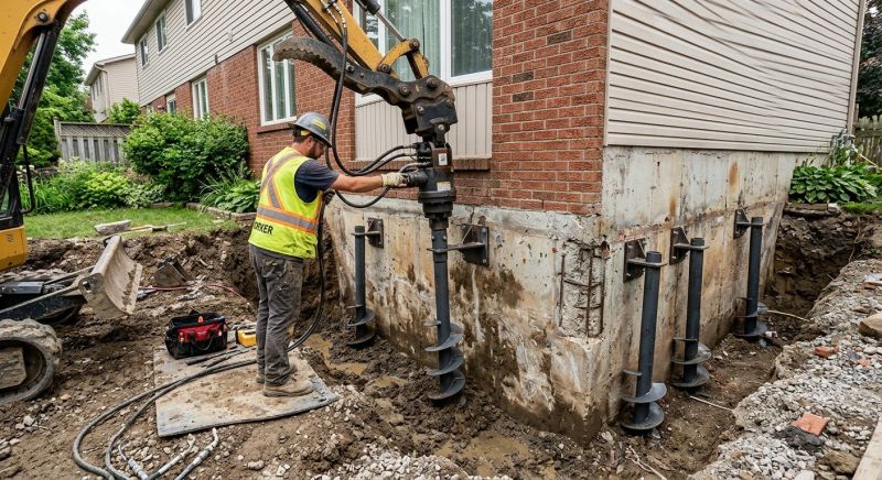 Helical Pile Installation in Glen Allen, VA