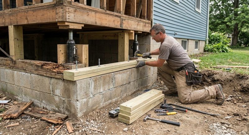 House Foundation Repair in Powhatan, VA