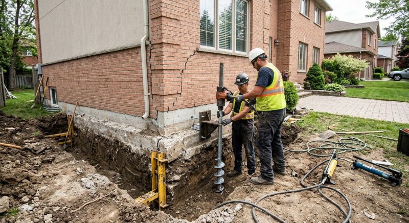 Sinking Foundation Repair in Aylett, VA