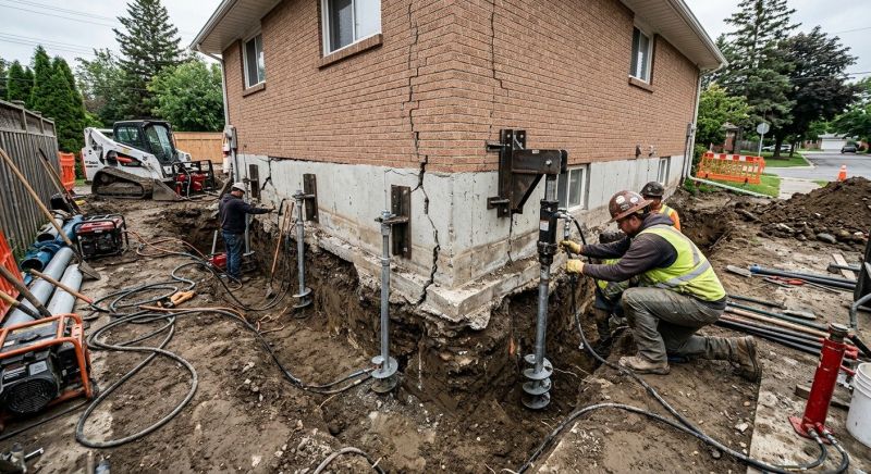 Sinking Foundation Repair in Goochland County, VA
