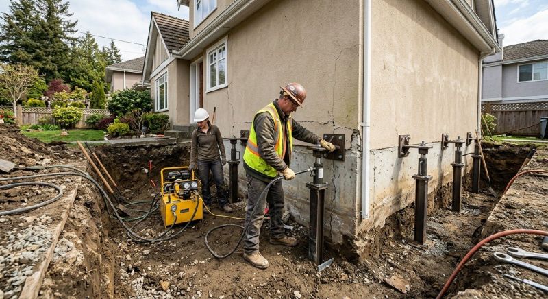 Sinking Foundation Repair in Midlothian, VA