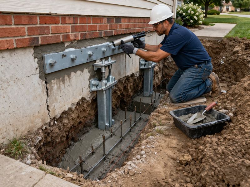 Sinking Foundation Repair in Montpelier, VA